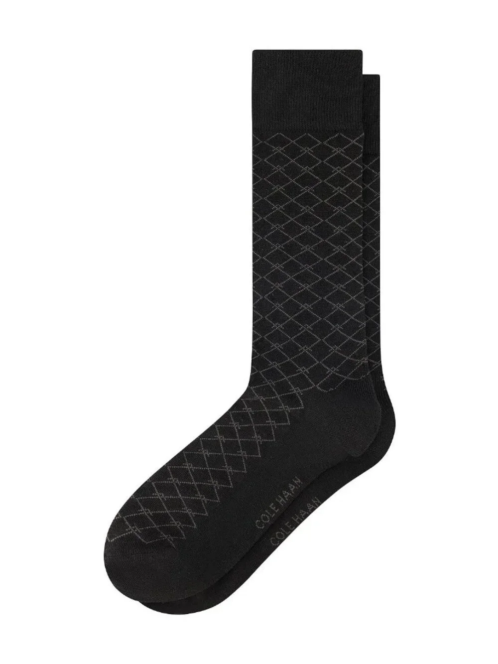 Cole Haan Men's 1-Pack Textured Dress Crew Socks